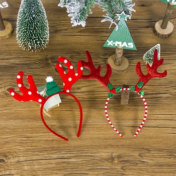 1 ks Vianočné Parohy Čelenky Snowflake Hlavu Pracky Dospelých Detí Vianočný Strom pokrývku hlavy Nový Rok Dekorácie Pre Domov