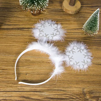 1 ks Vianočné Parohy Čelenky Snowflake Hlavu Pracky Dospelých Detí Vianočný Strom pokrývku hlavy Nový Rok Dekorácie Pre Domov