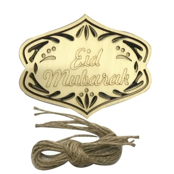 Drevené Eid Mubarak Visí Ozdoby Prívesok Dekorácie Huiran Eid Drevené Ozdoby Moslimských Islamskej EID Mubarak Visí Dekor