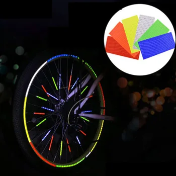 2 KS Bicyklov reflektor Fluorescenčné MTB Bicykel Bicykel Nálepky, jazda na Bicykli Kolesa Rim Reflexné Nálepky Odtlačkový Accessorie