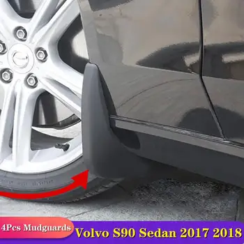 4Pcs Pre Volvo S90 Sedan 2017 2018 Auto Blatník Svetlice Blato Klapky Blatníky Mudflaps Splash Stráže Príslušenstvo