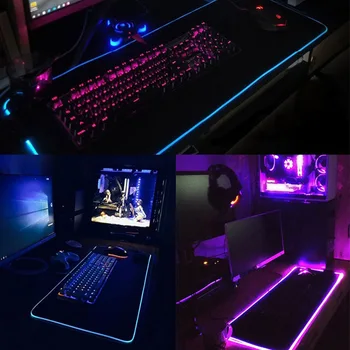 XGZ Jeden Kus Nádhernej Animácie Veľká Podložka pod Myš s LED Farba Svetla RGB Veľká Hra PC Office Mládež USB Koberec Hry Hráč Tabuľka Mat