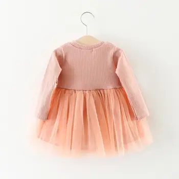 TELOTUNY novorodenca dievča šaty 2020 kvet dieťa dresse Roztomilý Batoľa, Dieťa Dievča Kvetinový Tutu Dlhý Rukáv Princezná Šaty J30