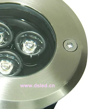 IP67,vysoký výkon 3W LED inground svetlo,podzemné LED osvetlenie,nerez,DS-11S-21-3W,3X1W,D100mm,110-250VAC