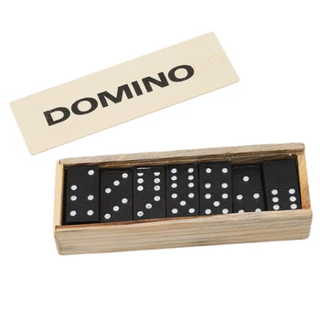 28 Kusov Žarty Správnej Štandardné Domino Hry Hrať Set S Drevené Okno Vzdelávacích Blokov, Hračky Pre Deti, Dospelých Narodeninám