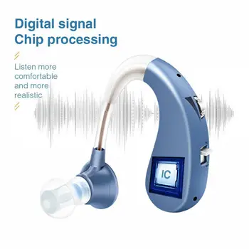 129±3dB Slúchadlá Digitálny Dovezené Čip Pomoci Enhancer Nastaviteľné Sluchu Zvuk BTE v Uchu Hlas Zosilňovač Mini
