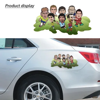OVERE Cartoon Auto Svetlometu Telo Nálepky Futbalových Hviezd Styling Pre Renault Megane Toaletný Captur Chevrolet Cruze Aveo Captiva