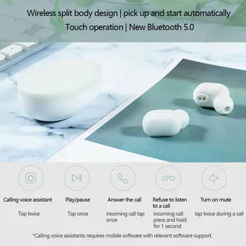 Xiao AirDots Bluetooth Slúchadlo Mládež Verzia Pôvodnej TWS In-ear Basy BT 5.0 S Mic Bezdrôtové Slúchadlá Slúchadlá