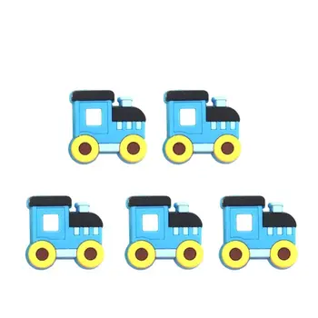 5 ks Mini Bus Teether Silikónové guličiek Na Cumlík Klipy DIY Počiatočných Hračky Silikónové Dieťa Teether