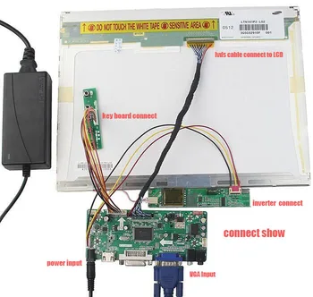 Držiak pre CLSS154Wb03A Panel monitor Radič rada HDMI DVI 30pin Ovládač obrazovky 1 280 X 800 Signál VGA 15.4