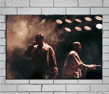Kanye West Scott Travis Život Pablo Rap, Hip Hop Svetlo Plátno Vlastný Plagát 24x36 27x40 palcový Domova N630