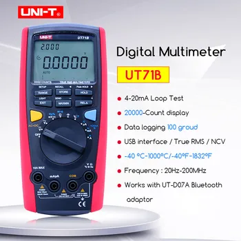 JEDNOTKA UT71B Digitálny Multimeter AC Napätie DC prúd Odpor Kapacita frekvencia Teplota tester USB Rozhranie Zapisovania Údajov