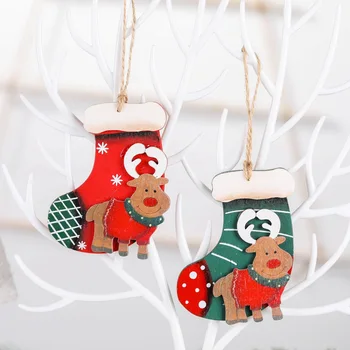 Santa Claus, Vianočné Dekorácie Drevený Prívesok Vianočný Stromček, Ozdoby, Hračky Nový Rok Dekorácie Deti Darčeky