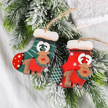 Santa Claus, Vianočné Dekorácie Drevený Prívesok Vianočný Stromček, Ozdoby, Hračky Nový Rok Dekorácie Deti Darčeky