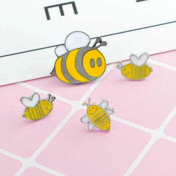 Med pin Bee kolíky Odznaky Pevného smalt preklopke kolíky Brošne Bunda Batoh Príslušenstvo Bee šperky Med šperky