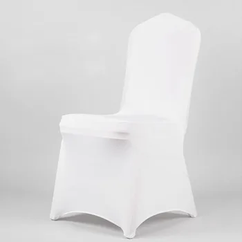 Univerzálne Biele Stretch Polyester Spandex Svadobné Party Poťahy pre Svadby, Hostiny, Hotel Dekorácia Decor (Biela)