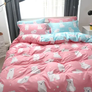 Ružové Plameniaky Vzor Obliečky Kryt 3ks/4pcs posteľná bielizeň Nastaviť Deti Dieťaťa, Mäkké Bavlnené posteľné Prádlo Jeden Twin Kráľovná King Size Prikrývky
