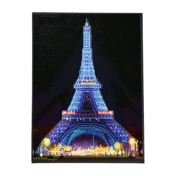 DIY Led Diamond Maľovanie Eiffelova Veža Stolové Svietidlo Nástenné Svietidlo Domov Obývacej Izby, Spálne, Dekorácie, Obrazy Vianočné DIY Dary