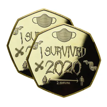 PREŽIL som 2020 Pamätné Mince Spomienky Z Minulosti Darček Špeciálne Suvenír бык символ года 2021 Mince