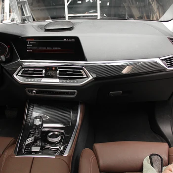 ABS stredovej Konzoly Radenie Panel Dekorácie Kryt Trim 2 ks Pre BMW X5 G05 2019 LHD Uhlíkových Vlákien Farbu Auta Styling