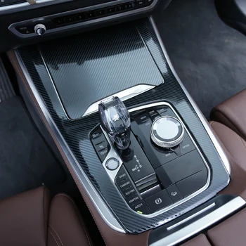 ABS stredovej Konzoly Radenie Panel Dekorácie Kryt Trim 2 ks Pre BMW X5 G05 2019 LHD Uhlíkových Vlákien Farbu Auta Styling