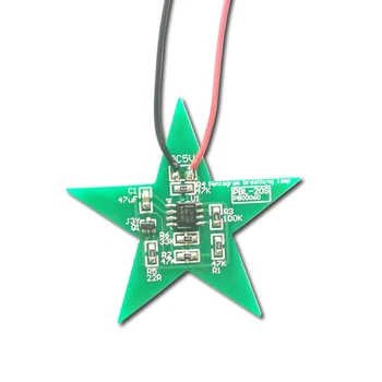 DIY Kit Päť-Špicaté Hviezdy Svetlo Dýchania Gradient Červená LED Bliká na Displeji Modul LED Svetlo na Vianoce Spájkovanie Školenia