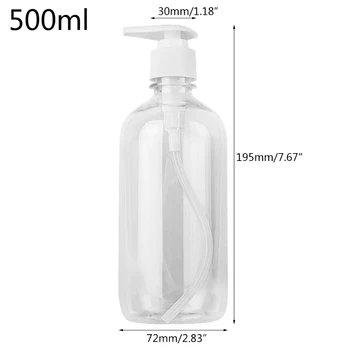 2021 Nové 3ks 500MLPump Fľaše Rozprašovača Prázdne dezinfekčné prostriedky na Ruky Krém, Šampón, Umývanie