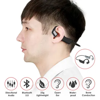 2020 Nové Bluetooth 5.0 Kostné Vedenie Headset K08 Bezdrôtový Open-ear Športové Slúchadlá w/ Mic Handsfree Telefonovanie Sweatproof