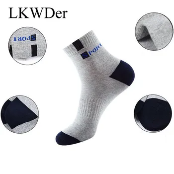 LKWDer 6 Párov pánskych Jar Trubice Ponožky Farbou Športové Ponožka Dezodorant Potu-Absorpciu Odolná Bavlna kros Ponožky Meias