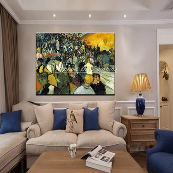 Arthyx Ručne Vyrobené Kópie Van Gogh Publikum V dome Arles Slávny olejomaľba Na Plátne Pre život Roon Domova