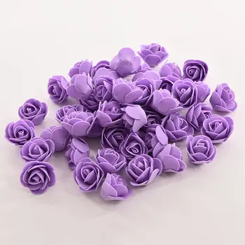 100KS/Vrecko 3 CM PE Pena Rose Ručné DIY Svadobné Domáce Dekorácie Multi-používať Umelý Kvet Hlava 10 Farieb
