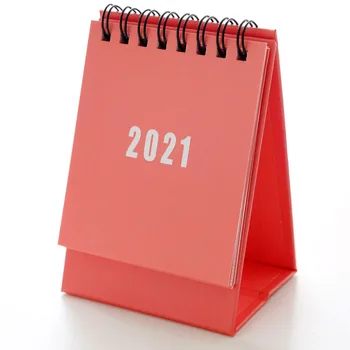 Jednoduchý Kalendár Ročné Agenda Organizer Papier Dual Denný Plánovač Papiernictvo 2021 Mini Morandi Farby Office Home