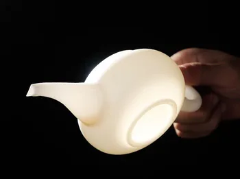 190ml Tvorivé Čínske Tradičné Ručne vyrábané Keramické Vysoký Biely Porcelán Jade Kanvicu Čaju Hrniec s Filtrom Kung Fu Čaj Nastaviť Kanvica