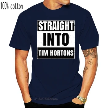 Rovno Do Tim Hortons Fast Food Ventilátor Núdzi Štýl Tričko Cool Bežné pride t shirt mužov Unisex Móda tričko