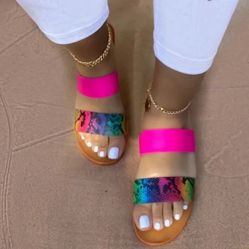 Letné Ženy Papuče Bytov Otvorené Prst Papuče Žena Gladiator Papuče Transparentné Módne Sandále, Topánky Slip-on Papuče 2020