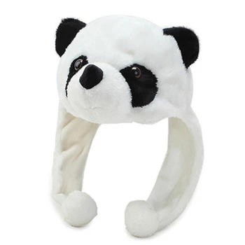 Dospelé Deti Cartoon Plyšové Panda Zvierat Čiapočku Klobúk s Pom Pom Končí Dlhé Popruhy Tepelnej Teplé Zábavná plyšová Earflap Spp Cospla