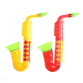 21 cm Plastové Baby Detský Hudobný Nástroj Vzdelávania v Ranom veku Plastové Hračky Hudobné Saxofón Nástroja