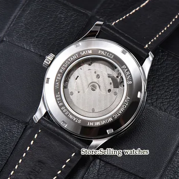 Nové dorazí 42mm parnis black dial dátum okno ST 1731 automatické PÁNSKE hodinky