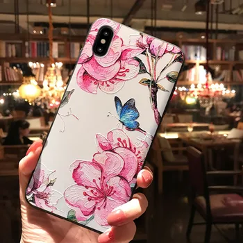 Plastický Cherry Blossom Mobilný Telefón Shell Drop-Odolný Telefón Ochranné puzdro puzdro pre iPhone 8 Plus