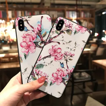 Plastický Cherry Blossom Mobilný Telefón Shell Drop-Odolný Telefón Ochranné puzdro puzdro pre iPhone 8 Plus