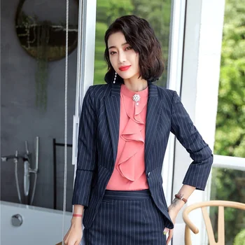 Jednotné Štýly Profesionálne Formálne Ženy Sako Kabát Na Business Dámy Úrad Práce Nosiť Žena Outwear Topy, Šaty, Prekladané