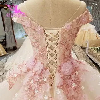 AIJINGYU Vintage Svadobné Šaty Šaty Luxusné Spp Čipky Bridals Dlhý Vlak White Plus Veľkosť Levandule Šaty Svadobné Šaty Obchodov