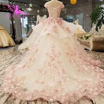 AIJINGYU Vintage Svadobné Šaty Šaty Luxusné Spp Čipky Bridals Dlhý Vlak White Plus Veľkosť Levandule Šaty Svadobné Šaty Obchodov
