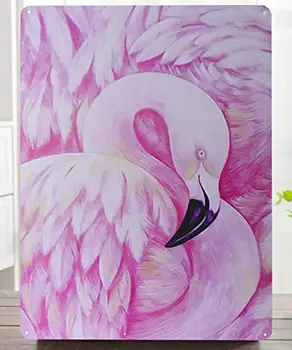 Flamingo Uratovanie Perie Visí Novinka Stenové Kovové Prihlásiť Vintage Štýle Retro Kuchyne Doska Plagát Cafe Bar, Pub, Obchod Muž