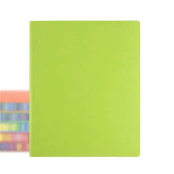 Roztomilý Notebook Diár A5 Kožený Kryt Školy Grafické Efekty Kreatívnych Poznámka Knihu Rainbow Okraji Vestník AgendaThick Papier