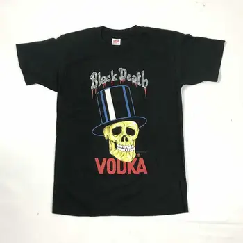Vintage Čierna Smrť Vodka T Shirt Nové Dotlač Nových Usa