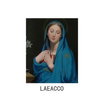 Laeacco Saint Mary Podľa Berds Plátno na Maľovanie Kaligrafie Plagáty a Tlačí na Steny Umenie Fotografie pre Obývacia Izba Domova
