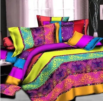 Kvety Tlače 3D Posteľ Deka Perinu Nastaviť posteľná bielizeň Nastaviť Kráľovná kvalitné luxusné mäkké comefortable