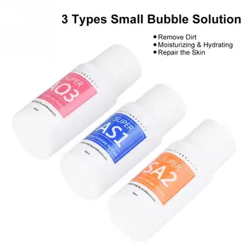 3 Typy Malé Bubliny Riešenie Hĺbkové Čistenie Hydratačný Kvapalina Proti Starnutiu Krásy Stroj Accessies