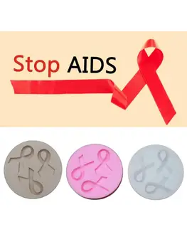 AIDS Povedomie o Rakovine Luk Keychains Silikónové Formy Stuhou Luku Epoxidové Živice Formy 23GE